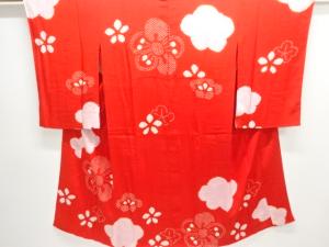 アンティーク　錦紗絞り梅模様長襦袢